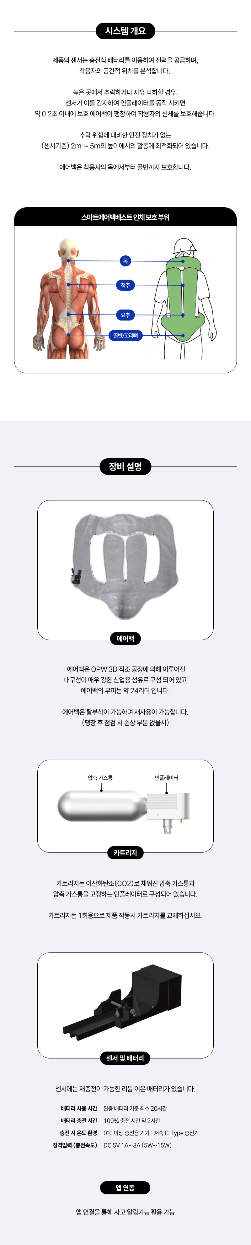 K2 세이프티 스마트 에어백 베스트 후면 이미지